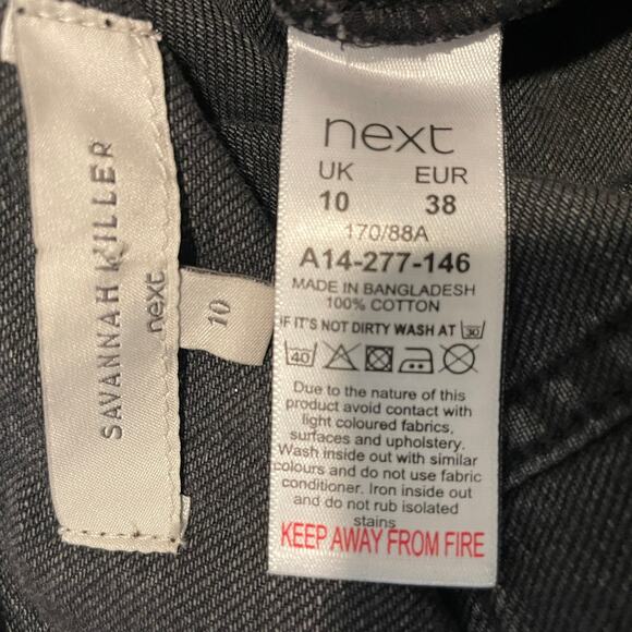 Savannah Miller Next denim studded utility jumpsuit coverall 10 medium P 7060 - Picture 2 of 15